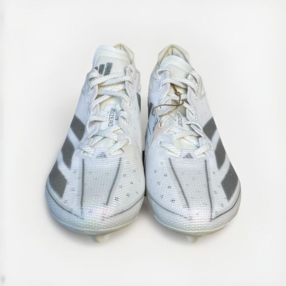 Adidas Adizero Electric Men Size 12 White Silver Metallic IE4374 Football Cleats